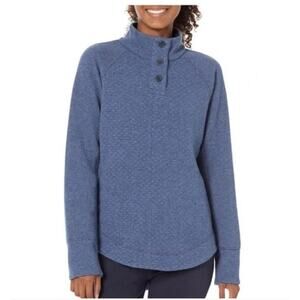 PRANA Womens Frozen Falls Sweater Size XS Wool Blend Blue Relaxed Fit